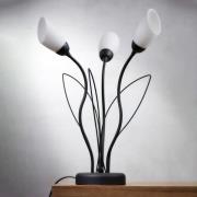 Gloriosa bordlampe, sort, glas, 3 lyskilder