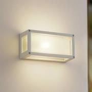 Lucande udendørs væglampe Aurelien, hvid, glas, 12,5 cm, IP54