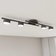 Loftlampe Fragment, sort, længde 86 cm, metal, 4 lyskilder.