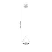 Seco pendellampe, Ø 18 cm, sort, metal/træ