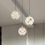 Virina LED-hængelampe, Ø 42 cm, transparent, krystal, 3 lyskilder