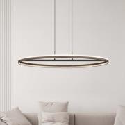 Della LED-hængelampe, længde 101 cm, mørkegrå, metal