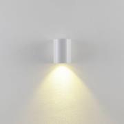 Udendørs væglampe CAN, hvid, 1 lyskilde, Ø 8 cm, IP65, metal, GU10