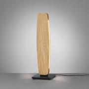 Quitani Persida LED-bordlampe, højde 50 cm, eg, 2.700 K