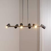 Hængelampe Lume sort/guld antik længde 86 cm 6 lyskilder metal