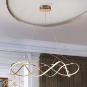LED-hængelampe Molly, dæmpbar, Ø 110 cm, rosaguld