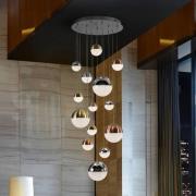 LED-hængelampe Sphere, 14-lys, dæmpbar, Ø 60 cm, flerfarvet