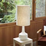 MARKET SET Bordlampe Jimmy, hvid/beige, højde 83 cm