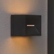 Udendørs LED-væglampe Rivo, sort, metal, IP54, op/ned