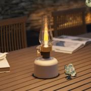 Calex LED-bordlampe med batteri Lavinio, sandfarvet, dæmper