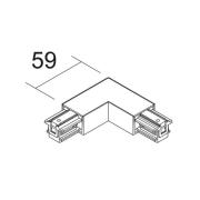 Ivela L-forbindelsesstykke SQUARE 48 V, sort, beskyttelsesleder til ve...