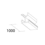 Ivela dæksel SQUARE 48 V skinne, sort, længde 100 cm