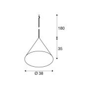 SLV Hængelampe Magico, Ø 38 cm, sort mat, metal