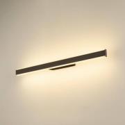 SLV LED-væglampe til badeværelset One Linear, 70 cm, sort, CCT