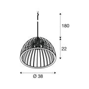 SLV Pendellampe Wud, træ lys, Ø 38 cm, træ