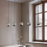 Lucande LED-pendellampe Hayley, sort, 5 lyskilder, aflang