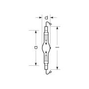 RADIUM Halogen-metaldamppære K12s 1950W HRI-TS D/S klar