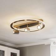Lindby Berisha LED-loftlampe, 3 lyskilder + LED, nikkel