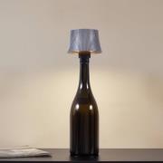 Lindby LED-bordlampe Linor, røggrå, USB, dæmpbar