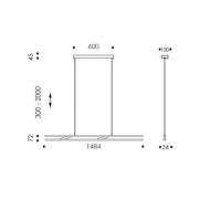 OLIGO LED-hængelampe Linto HA, hvid/hvid, metal, 927, dæmpbar