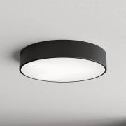 Cleo 400 loftlampe, sort, sensor, IP54, Ø 40 cm, metal