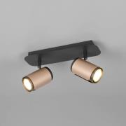 Loftspot Gillan, coffee, 2 lyskilder, metal, GU10