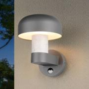 Udendørs væglampe Fraser Sensor grå/betonlook, aluminium IP54 E27