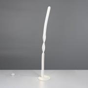 LED-gulvlampe Ginko, hvid mat, metal, højde 110 cm