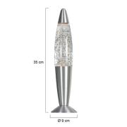 Bordlampe Volcan 4187, stål, glittereffekt, E14