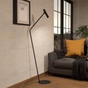 Almudaina LED-gulvlampe, sort, højde 157 cm, stål