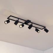 Lindby loftspot Bravius, sort, 6 lyskilder, jern
