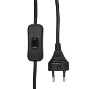 PR Home Bordlampe Leya, sort/hvid, 54 cm, metal/stof