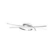 LED-loftlampe Biba, nikkelfarvet, længde 100 cm, metal CCT