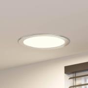Prios LED-indbygningslampe Cadance, sølv, 24 cm, CCT, IP44