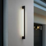 Lindby LED-væglampe Neano, 90 cm, sort, metal, IP54