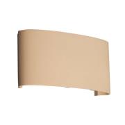 Udendørs LED-væglampe Berlin, sandfarvet, bredde 17 cm, metal