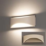 LED-væglampe Rio, gråbeige/sandfarvet, bredde 23 cm, metal