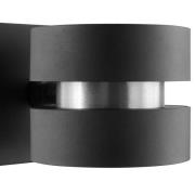 LED-væglampe Glow-Sphere, sort, Ø 13 cm, metal, 2 lyskilder.