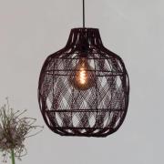 GOOD & MOJO Hængelampe Mendoza, rød, Ø 40 cm, bambus, E27