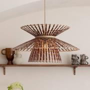 GOOD & MOJO Hængelampe Machu Picchu, brun, Ø 57 cm, bambus