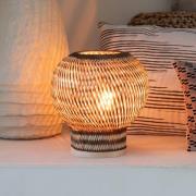 GOOD & MOJO bordlampe Barbados, brun, Ø 25 cm, bambus, E27