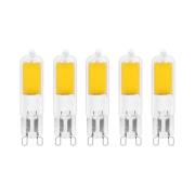 Arcchio LED-stiftsokkelpære, G9, 2,2W, 2700K, sæt med 5 stk