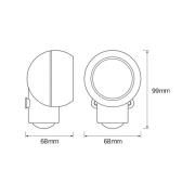 OSRAM LED-væglampe SPYLUX, hvid, sensor, batteri, mobil