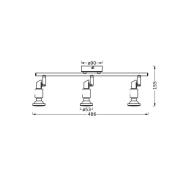 OSRAM loftspotter, sort 3 lyskilder GU10-LED 927 dæmpbar