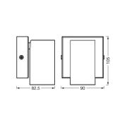 OSRAM vægspot OCTAGON sort 1 lyskilde GU10-LED 927 dæmpbar