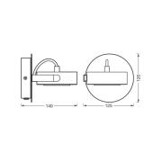 OSRAM LED-vægspot VENUS, sort, 1 lyskilde Metal 3.000 K