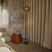 OSRAM gulvlampe BALL, brun, højde 160 cm, bølgepap, E27