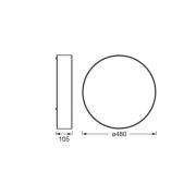 OSRAM loftlampe ORBIS PARIS, hvid, Ø 48 cm, tekstil, E27