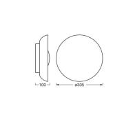 OSRAM loftlampe ORBIS MILAN, sort Ø 31 cm metal/glas