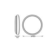 OSRAM LED-loftlampe ORBIS LONDON, sort, Ø 48 cm, metal